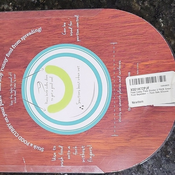 NWT Plate Divider 2 PACK Green - Food Separator - Food Safe Silicone - Picture 5 of 9